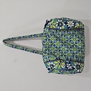 Vera Bradley Tote Duffle Bag Turquoise Blue Lime Green Peacockperfect